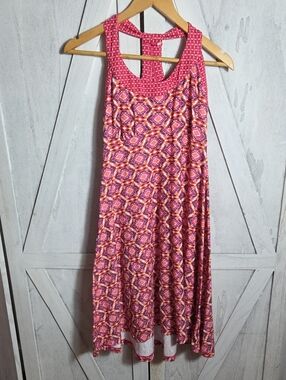 Prana High Low Racer Back Dress With Built In Shelf Bra Size S